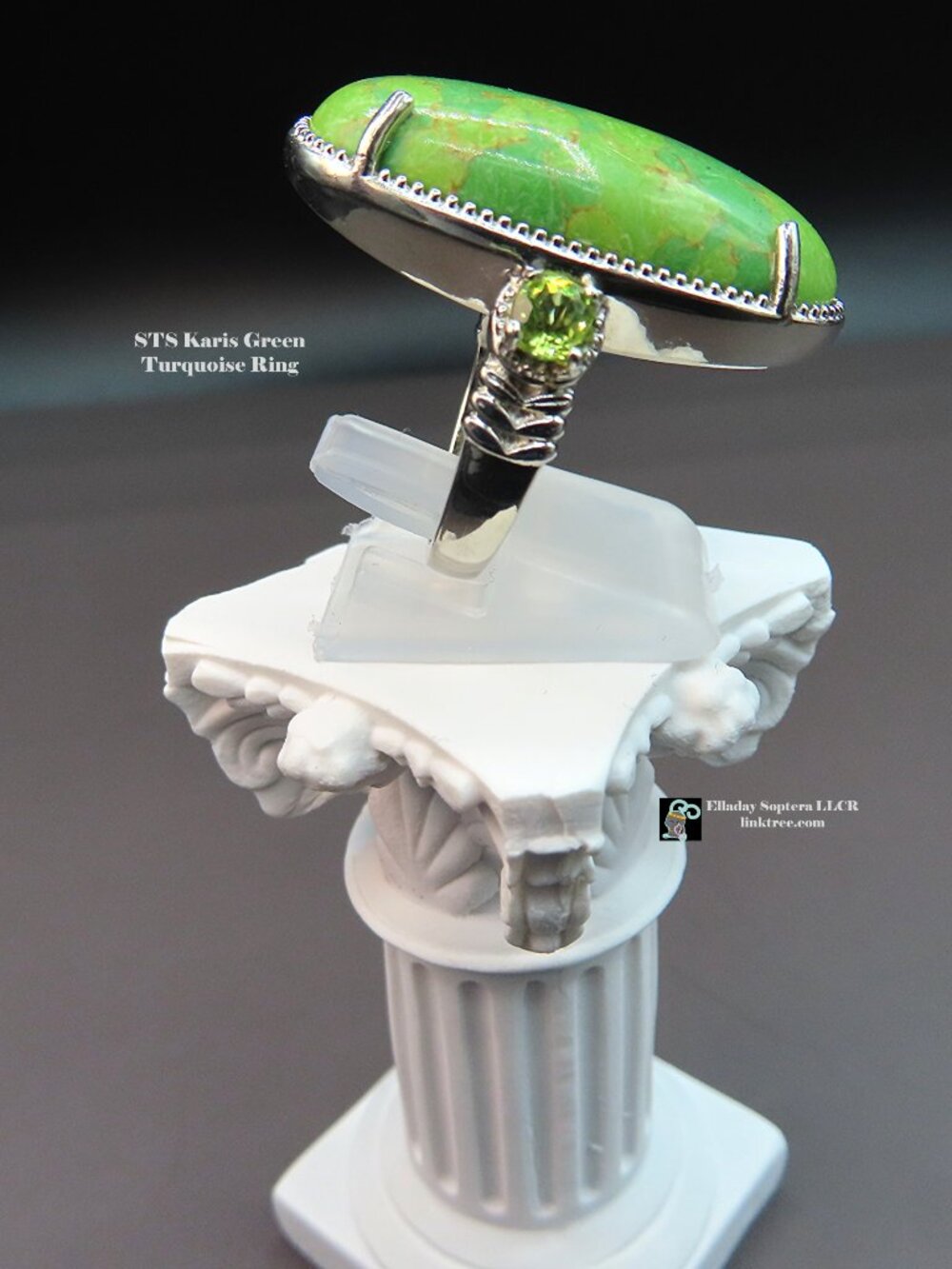 [SALE] STS Karis Green Turquoise Ring - Picture 4 of 11